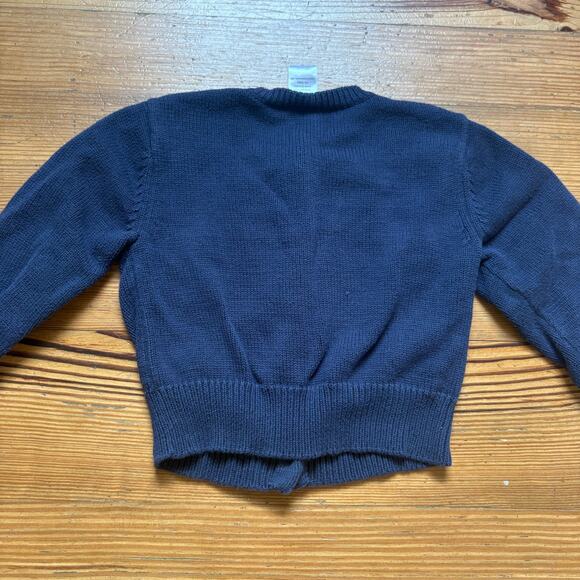 Gymboree navy blue knit colorful candy dot button up cardigan sweater SIZE 3 - Picture 4 of 4